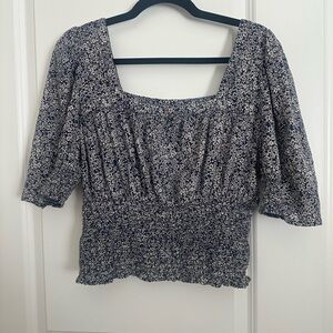 Floral Square Neck Top
